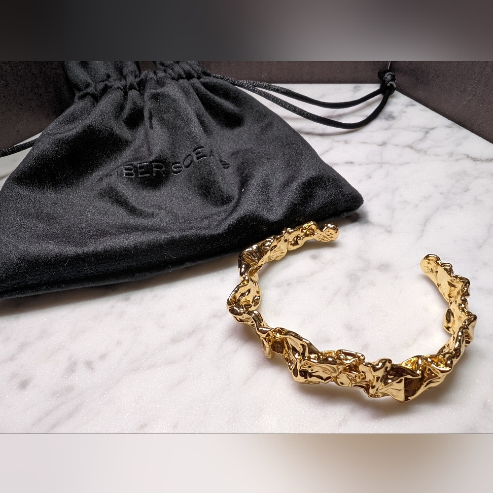 Amber Sceats 24k Gold Plated Emery Cuff Bracelet